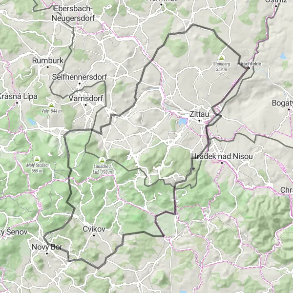 Karten-Miniaturansicht der Radinspiration "Herausforderung und Naturerlebnis" in Dresden, Germany. Erstellt vom Tarmacs.app-Routenplaner für Radtouren