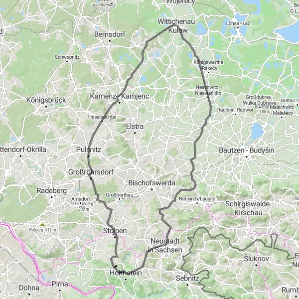 Map miniature of "Sächsische Schweiz Epic" cycling inspiration in Dresden, Germany. Generated by Tarmacs.app cycling route planner