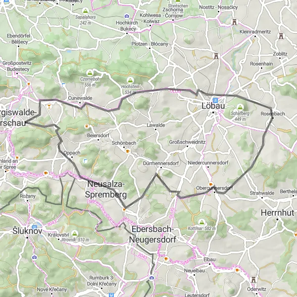 Map miniature of "Dresden Roundtrip: Mountain Biking Adventure" cycling inspiration in Dresden, Germany. Generated by Tarmacs.app cycling route planner