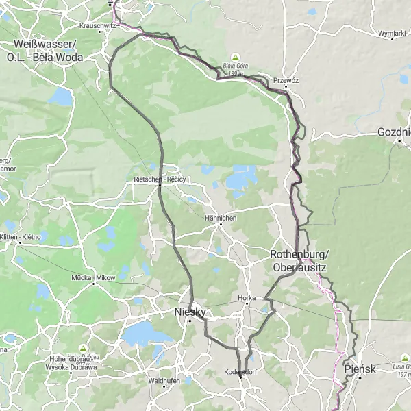 Map miniature of "Zilzberg Loop" cycling inspiration in Dresden, Germany. Generated by Tarmacs.app cycling route planner