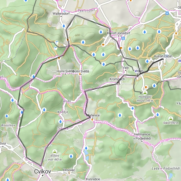 Karten-Miniaturansicht der Radinspiration "Kurze Radtour durch die Naturwunder" in Dresden, Germany. Erstellt vom Tarmacs.app-Routenplaner für Radtouren