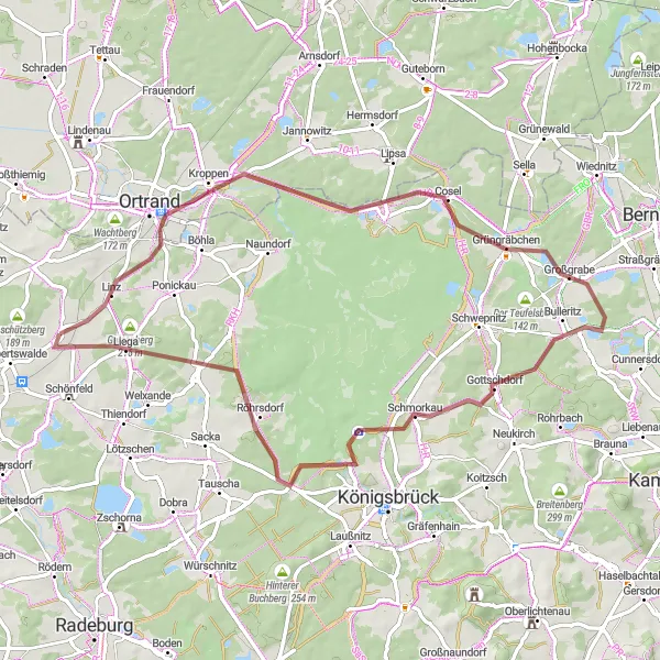 Map miniature of "Zeisigberg Expedition" cycling inspiration in Dresden, Germany. Generated by Tarmacs.app cycling route planner