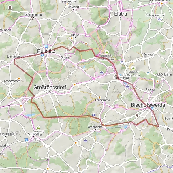 Karten-Miniaturansicht der Radinspiration "Abenteuerliche Gravel-Tour" in Dresden, Germany. Erstellt vom Tarmacs.app-Routenplaner für Radtouren