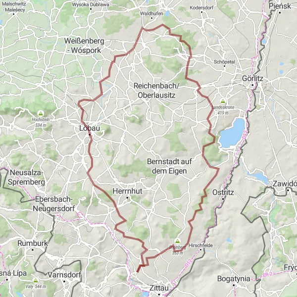 Karten-Miniaturansicht der Radinspiration "Abenteuerliche Bergtour" in Dresden, Germany. Erstellt vom Tarmacs.app-Routenplaner für Radtouren