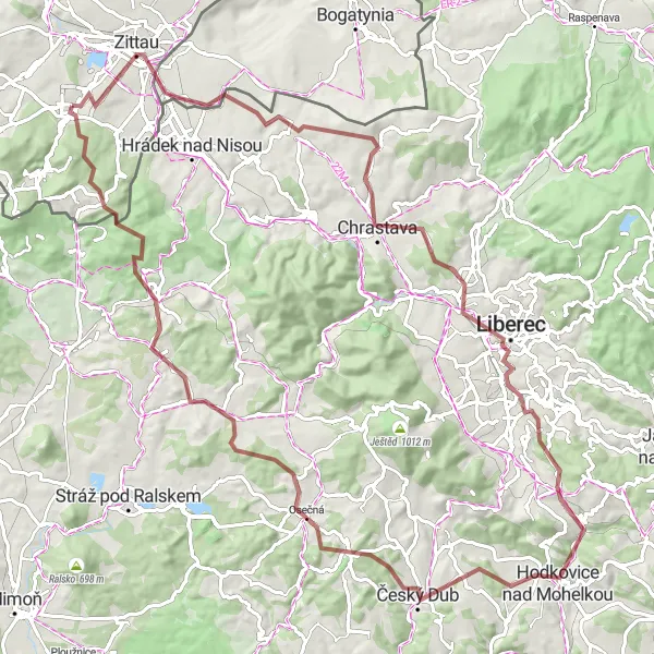 Karten-Miniaturansicht der Radinspiration "Über den Wald und durch die Berge" in Dresden, Germany. Erstellt vom Tarmacs.app-Routenplaner für Radtouren