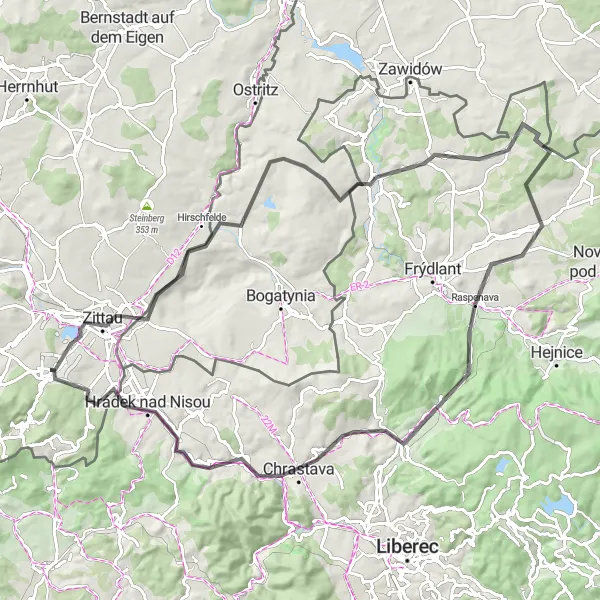 Karten-Miniaturansicht der Radinspiration "Auf den Spuren der Natur" in Dresden, Germany. Erstellt vom Tarmacs.app-Routenplaner für Radtouren