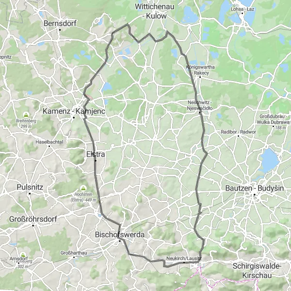 Map miniature of "Dresden Gravel Ride" cycling inspiration in Dresden, Germany. Generated by Tarmacs.app cycling route planner