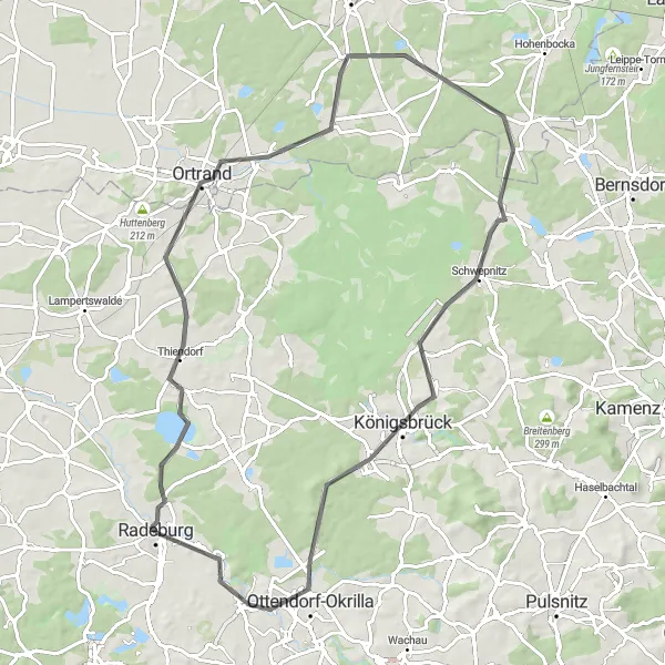 Karten-Miniaturansicht der Radinspiration "Auf den Spuren der Postkutschen" in Dresden, Germany. Erstellt vom Tarmacs.app-Routenplaner für Radtouren