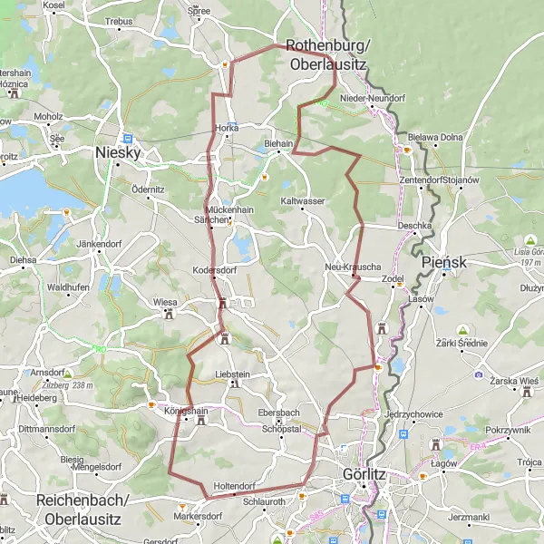 Karten-Miniaturansicht der Radinspiration "Die Ludwigsdorf-Rundfahrt" in Dresden, Germany. Erstellt vom Tarmacs.app-Routenplaner für Radtouren