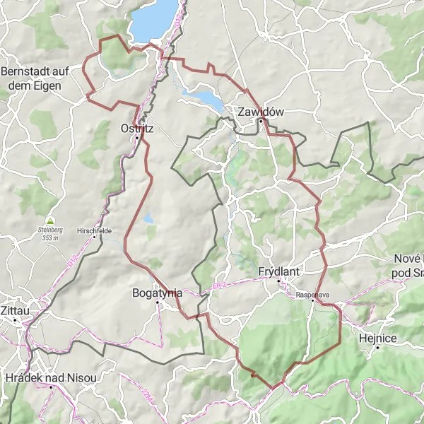 Karten-Miniaturansicht der Radinspiration "Abenteuerliche Schottertour durch die Natur" in Dresden, Germany. Erstellt vom Tarmacs.app-Routenplaner für Radtouren