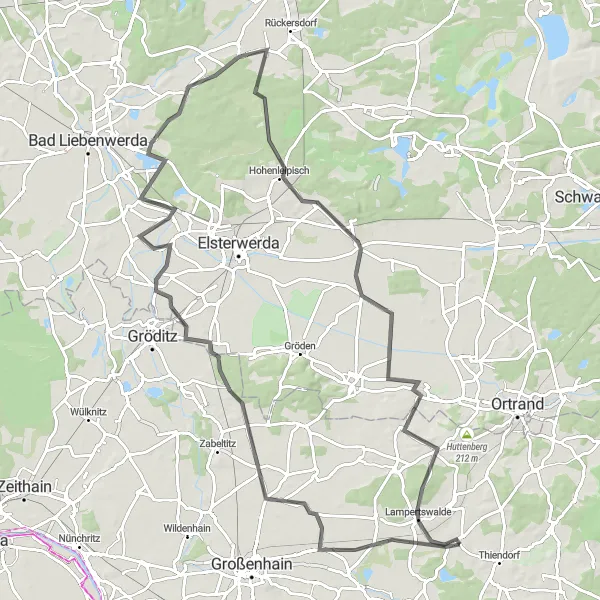 Karten-Miniaturansicht der Radinspiration "Entlang der Spreewaldflüsse" in Dresden, Germany. Erstellt vom Tarmacs.app-Routenplaner für Radtouren