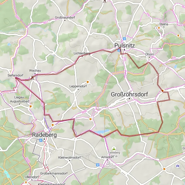 Karten-Miniaturansicht der Radinspiration "Bikepacking Abenteuer in der Sächsischen Schweiz" in Dresden, Germany. Erstellt vom Tarmacs.app-Routenplaner für Radtouren
