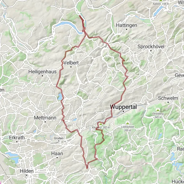 Karten-Miniaturansicht der Radinspiration "Rheinland-Gravel-Abenteuer" in Düsseldorf, Germany. Erstellt vom Tarmacs.app-Routenplaner für Radtouren