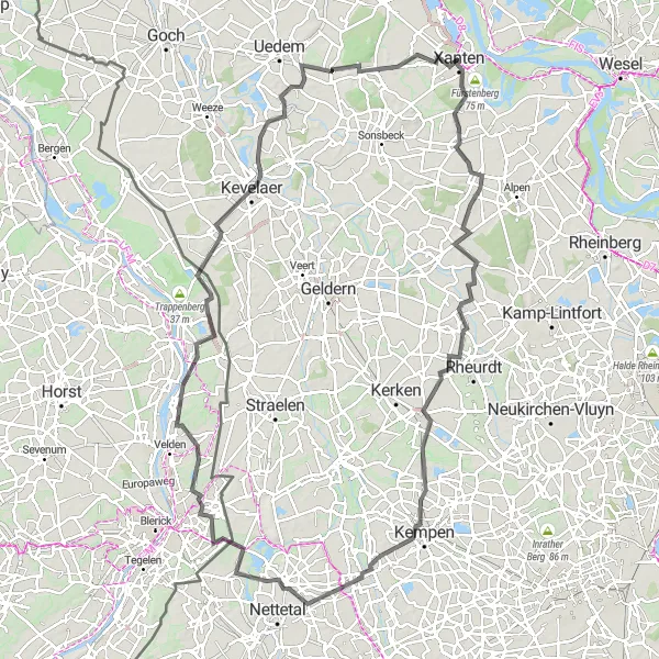 Karten-Miniaturansicht der Radinspiration "Erlebnisreiche Fahrradtour im Naturpark Schwalm-Nette" in Düsseldorf, Germany. Erstellt vom Tarmacs.app-Routenplaner für Radtouren