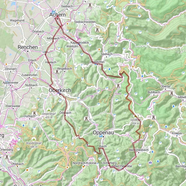 Karten-Miniaturansicht der Radinspiration "Durch die Schwarzwaldtäler" in Freiburg, Germany. Erstellt vom Tarmacs.app-Routenplaner für Radtouren