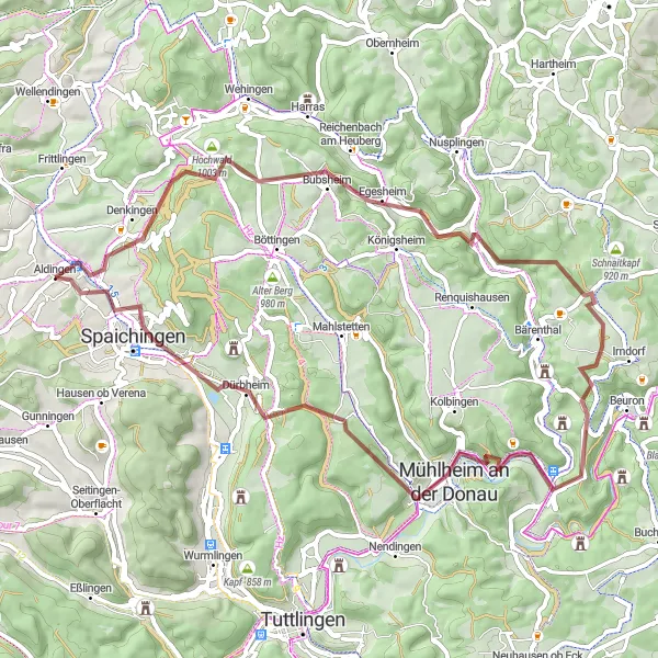 Karten-Miniaturansicht der Radinspiration "Naturschönheiten und Geschichte" in Freiburg, Germany. Erstellt vom Tarmacs.app-Routenplaner für Radtouren