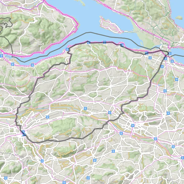 Map miniature of "Hidden Gems of Ottoberg" cycling inspiration in Freiburg, Germany. Generated by Tarmacs.app cycling route planner