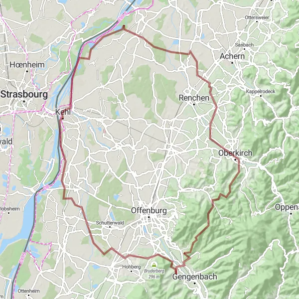 Karten-Miniaturansicht der Radinspiration "Entdeckungstour durch die Natur" in Freiburg, Germany. Erstellt vom Tarmacs.app-Routenplaner für Radtouren