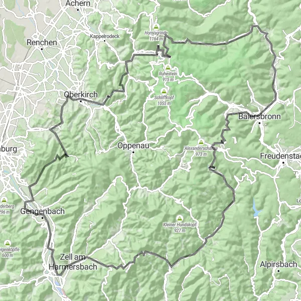 Karten-Miniaturansicht der Radinspiration "Straßentour nach Freiburg" in Freiburg, Germany. Erstellt vom Tarmacs.app-Routenplaner für Radtouren