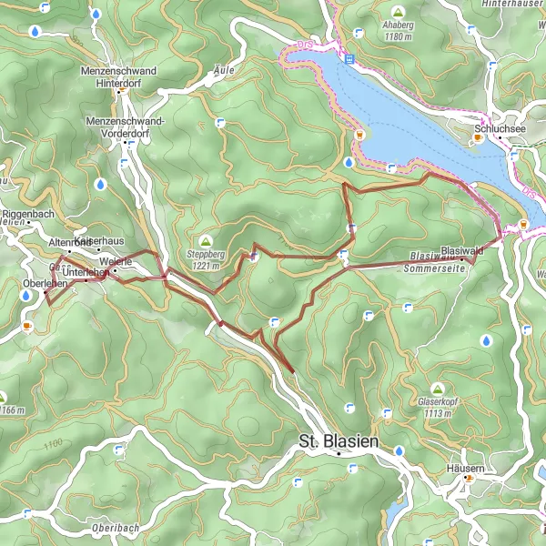 Karten-Miniaturansicht der Radinspiration "Panorama-Gravel-Ride" in Freiburg, Germany. Erstellt vom Tarmacs.app-Routenplaner für Radtouren