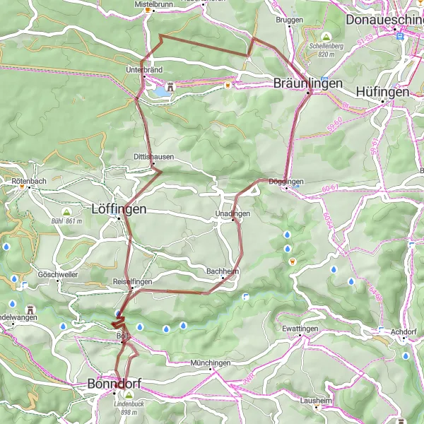 Karten-Miniaturansicht der Radinspiration "Schwarzwald-Rundfahrt: Entdecken Sie die Wasserfälle und Wälder" in Freiburg, Germany. Erstellt vom Tarmacs.app-Routenplaner für Radtouren