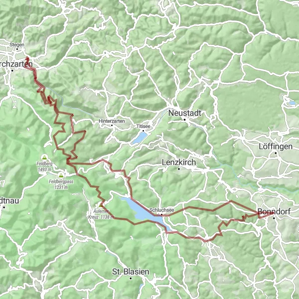 Karten-Miniaturansicht der Radinspiration "Panorama-Tour durch den Schwarzwald: Erleben Sie die Natur pur" in Freiburg, Germany. Erstellt vom Tarmacs.app-Routenplaner für Radtouren