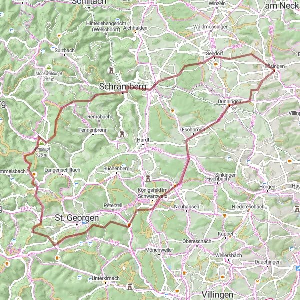 Karten-Miniaturansicht der Radinspiration "Rundtour zu den Höhen des Schwarzwaldes" in Freiburg, Germany. Erstellt vom Tarmacs.app-Routenplaner für Radtouren