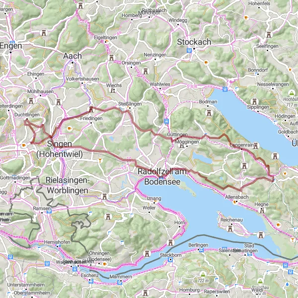 Karten-Miniaturansicht der Radinspiration "Baden-Württemberg Gravel Adventure" in Freiburg, Germany. Erstellt vom Tarmacs.app-Routenplaner für Radtouren