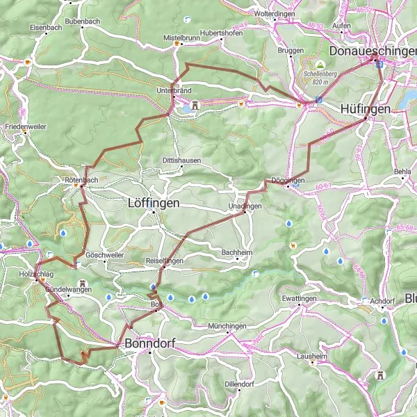 Karten-Miniaturansicht der Radinspiration "Schwarzwald Gravelabenteuer" in Freiburg, Germany. Erstellt vom Tarmacs.app-Routenplaner für Radtouren