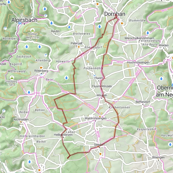 Karten-Miniaturansicht der Radinspiration "Gravel Tour durch den Schwarzwald" in Freiburg, Germany. Erstellt vom Tarmacs.app-Routenplaner für Radtouren