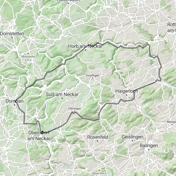 Karten-Miniaturansicht der Radinspiration "Rundtour mit weiten Aussichten" in Freiburg, Germany. Erstellt vom Tarmacs.app-Routenplaner für Radtouren