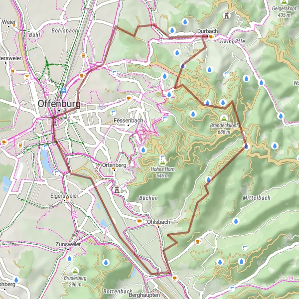 Map miniature of "Brandeckkopf Express" cycling inspiration in Freiburg, Germany. Generated by Tarmacs.app cycling route planner