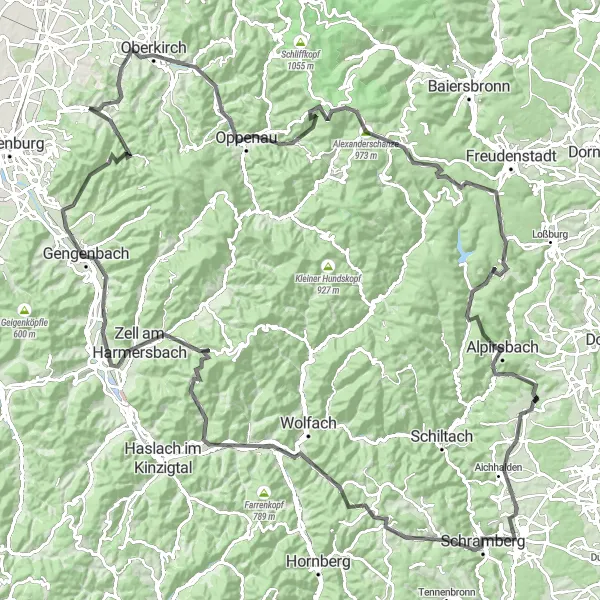 Karten-Miniaturansicht der Radinspiration "Epic-Road-Cycling-Abenteuer durch Schwarzwald" in Freiburg, Germany. Erstellt vom Tarmacs.app-Routenplaner für Radtouren