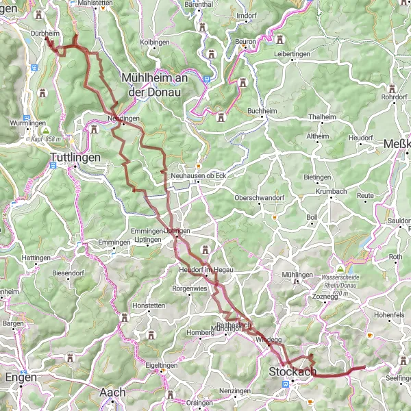 Karten-Miniaturansicht der Radinspiration "Herausforderung am Liptinger Berg" in Freiburg, Germany. Erstellt vom Tarmacs.app-Routenplaner für Radtouren