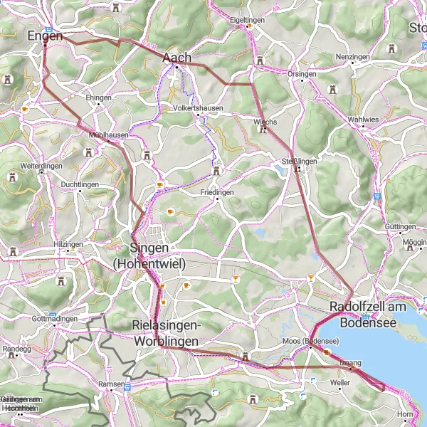 Karten-Miniaturansicht der Radinspiration "Seentour" in Freiburg, Germany. Erstellt vom Tarmacs.app-Routenplaner für Radtouren
