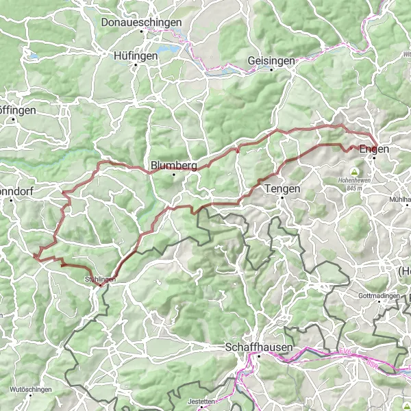Karten-Miniaturansicht der Radinspiration "Raue Straßen und malerische Landschaften" in Freiburg, Germany. Erstellt vom Tarmacs.app-Routenplaner für Radtouren