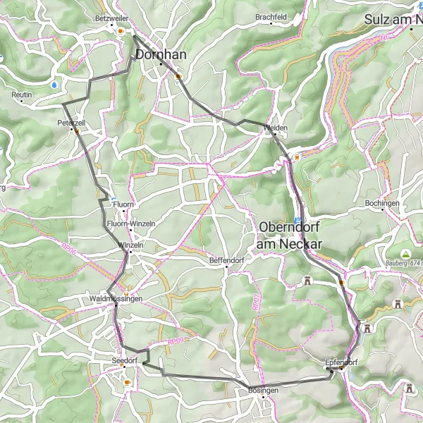 Karten-Miniaturansicht der Radinspiration "Besinnungsweg und Kapfkreuz Tour" in Freiburg, Germany. Erstellt vom Tarmacs.app-Routenplaner für Radtouren