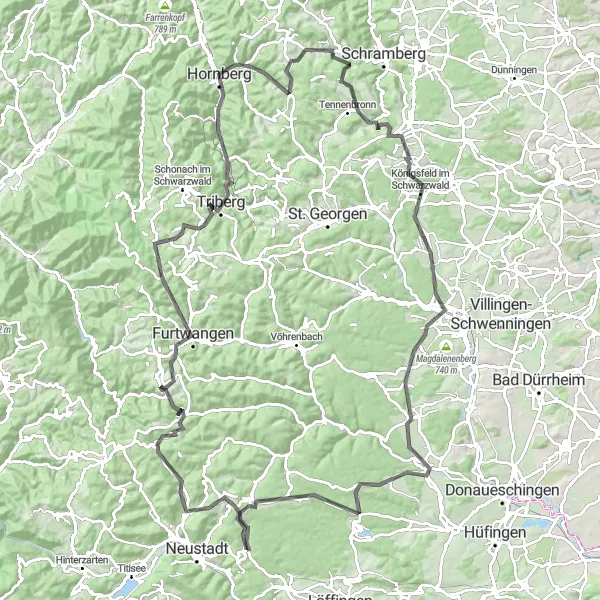 Karten-Miniaturansicht der Radinspiration "Tour de Schwarzwald" in Freiburg, Germany. Erstellt vom Tarmacs.app-Routenplaner für Radtouren