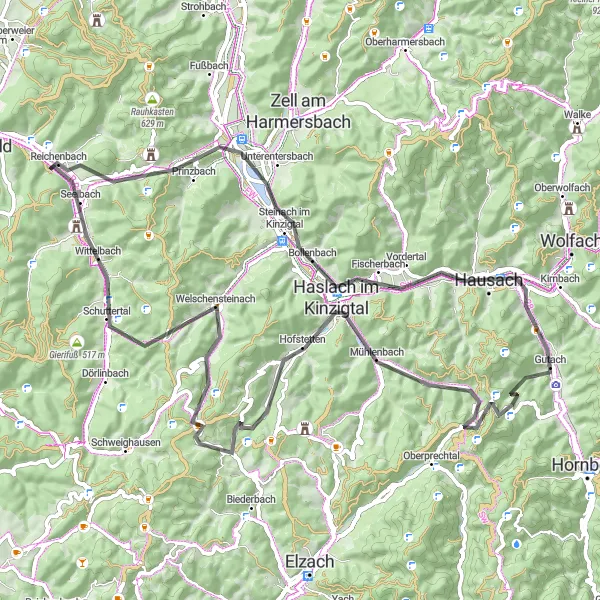 Karten-Miniaturansicht der Radinspiration "Abenteuer Bayerischer Wald" in Freiburg, Germany. Erstellt vom Tarmacs.app-Routenplaner für Radtouren