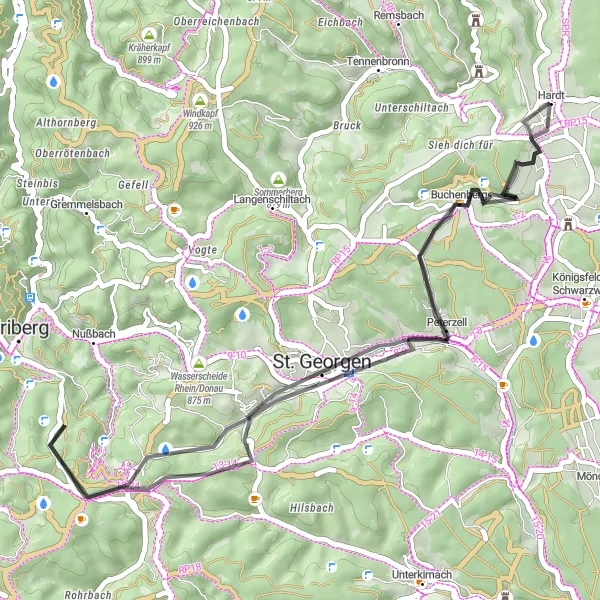 Karten-Miniaturansicht der Radinspiration "Kulturelle Erkundungstour im Schwarzwald" in Freiburg, Germany. Erstellt vom Tarmacs.app-Routenplaner für Radtouren