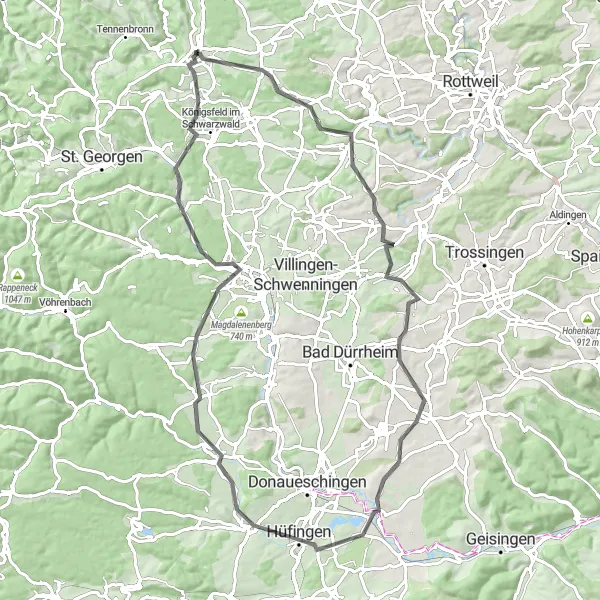Karten-Miniaturansicht der Radinspiration "Radtour durch den Schwarzwald" in Freiburg, Germany. Erstellt vom Tarmacs.app-Routenplaner für Radtouren