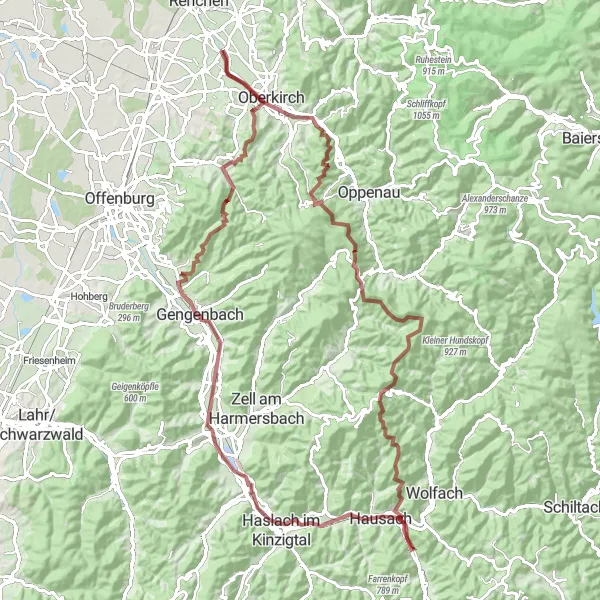 Karten-Miniaturansicht der Radinspiration "Epische Bergtour im Schwarzwald" in Freiburg, Germany. Erstellt vom Tarmacs.app-Routenplaner für Radtouren