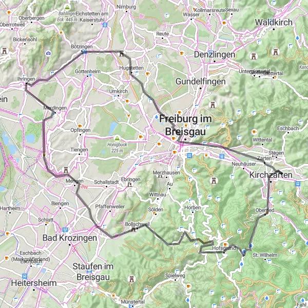 Karten-Miniaturansicht der Radinspiration "Schwarzwald Panorama" in Freiburg, Germany. Erstellt vom Tarmacs.app-Routenplaner für Radtouren