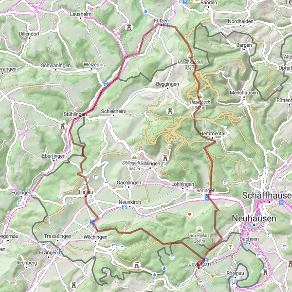 Map miniature of "Wannenberg Challenge" cycling inspiration in Freiburg, Germany. Generated by Tarmacs.app cycling route planner
