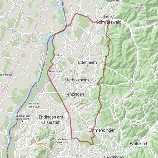 Karten-Miniaturansicht der Radinspiration "Die Schwarzwald-Entdeckung" in Freiburg, Germany. Erstellt vom Tarmacs.app-Routenplaner für Radtouren