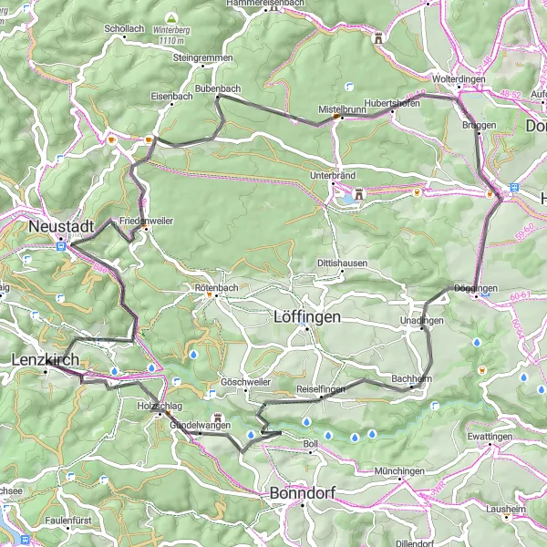 Karten-Miniaturansicht der Radinspiration "Schwarzwald-Höhenroute" in Freiburg, Germany. Erstellt vom Tarmacs.app-Routenplaner für Radtouren
