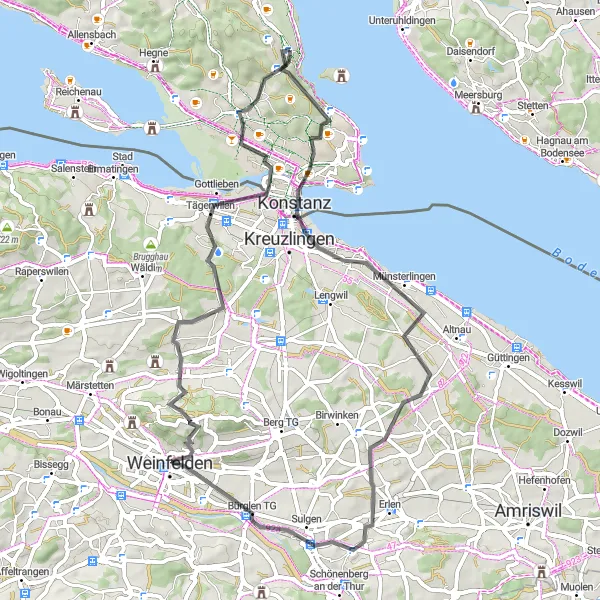 Karten-Miniaturansicht der Radinspiration "Historische Tour durch Konstanz" in Freiburg, Germany. Erstellt vom Tarmacs.app-Routenplaner für Radtouren
