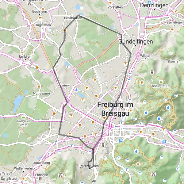 Karten-Miniaturansicht der Radinspiration "Kurze Tour durch den Schwarzwald" in Freiburg, Germany. Erstellt vom Tarmacs.app-Routenplaner für Radtouren