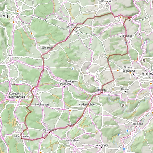 Karten-Miniaturansicht der Radinspiration "Schwarzwald Entdeckung" in Freiburg, Germany. Erstellt vom Tarmacs.app-Routenplaner für Radtouren