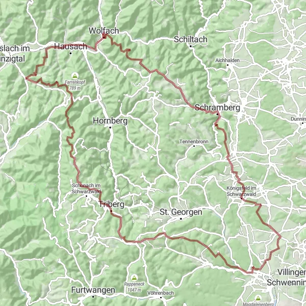 Karten-Miniaturansicht der Radinspiration "Abenteuerliche Schwarzwald-Tour" in Freiburg, Germany. Erstellt vom Tarmacs.app-Routenplaner für Radtouren